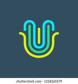Letter U logo. Icon design. Template elements - vector sign