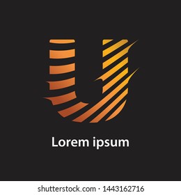Letter U logo icon design template elements