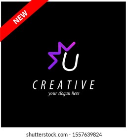 Letter U logo icon design template elements 