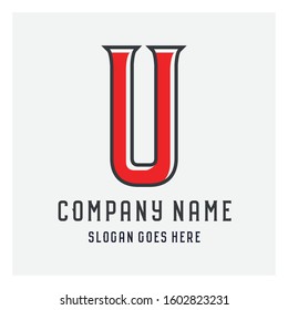 Letter U logo icon design template elements