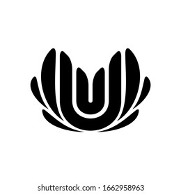 Logo de la letra U. Diseño de iconos. Elementos de plantilla - signo vectorial