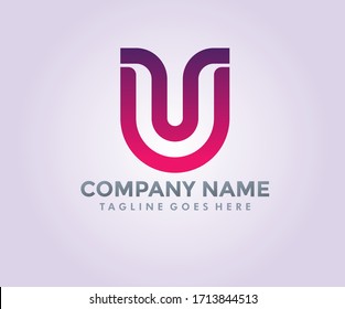 Letter U logo icon design template elements
