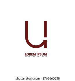 Letter u logo icon design template elements