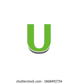 Letter U logo icon design concept illustration