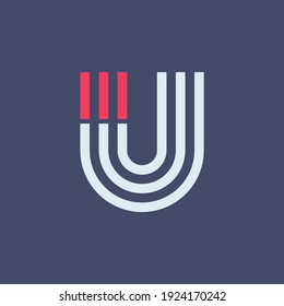 Letter U logo icon design template elements