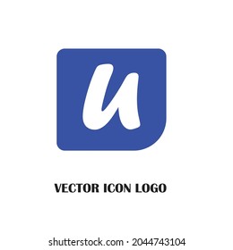 Elementos de la plantilla de diseño de iconos de logotipo de la letra U