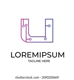 Design-Vorlagenelemente des EU-Logos Letter U