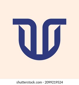Logo de la letra U. Diseño de iconos. Elementos de plantilla. Logotipos abstractos geométricos
