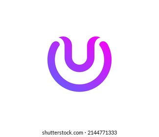Letter U logo icon design template elements