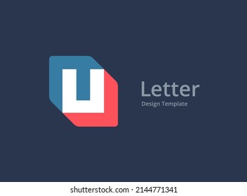 Design-Vorlagenelemente des EU-Logos Letter U