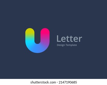 Letter U logo icon design template elements