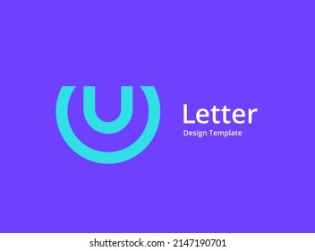 Letter U logo icon design template elements