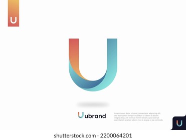 Letter U logo icon design template elements
