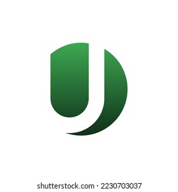 Letter U logo icon design template with circle shape