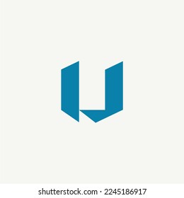 Letter U logo icon design template elements