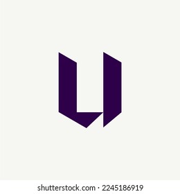 Letter U logo icon design template elements