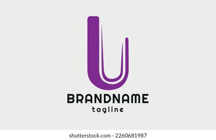 Letter U logo icon design template elements.