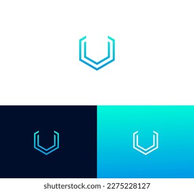 Letter U logo. Icon design. Template elements - vector sign