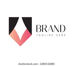 Elementos de la plantilla de diseño de iconos del logotipo de la letra U. Usable para marca, logotipos de negocios y tecnología.
