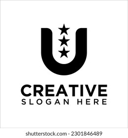 Design-Vorlage für das Logo des Buchstaben U