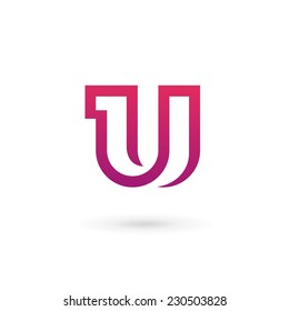 Letter U logo icon design template elements 