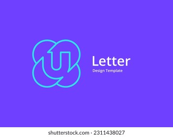 Letter U logo icon design template elements