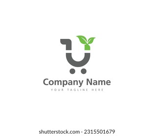 Letter U logo icon design template elements With Leaf Concept Design Shop Forum Fresh
