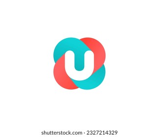 Letter U logo icon design template elements