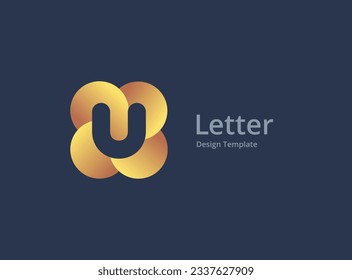 Letter U logo icon design template elements