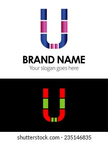 Letter U logo icon design template elements