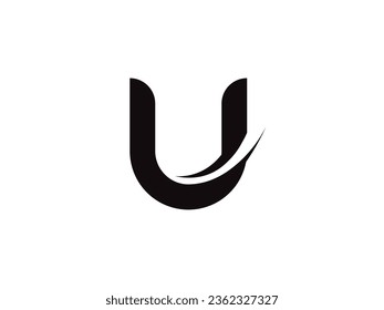 Elementos de la plantilla de diseño de iconos del logotipo de la letra U. Diseño de logotipo de U