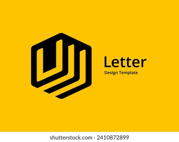 Letter U logo icon design template elements