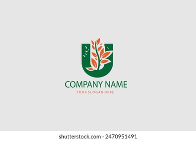 Letter U logo icon design template elements
