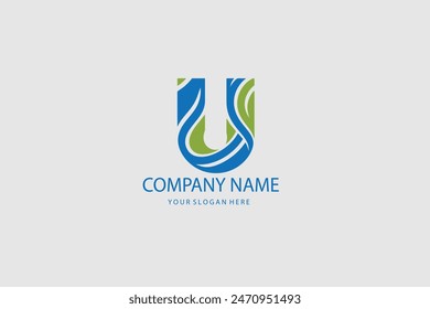 Letter U logo icon design template elements