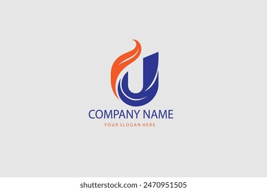 Letter U logo icon design template elements