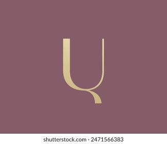 Letter U logo icon design. Classic style luxury monogram.