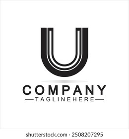 Letter U logo icon design. Modern business initial U.