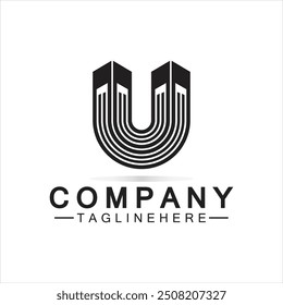 Letter U logo icon design. Modern business initial U.