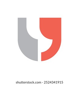 Letter U logo. Icon design. Template elements. Geometric abstract logos