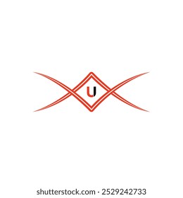 Letra U ícone de logotipo elementos de modelo de design

