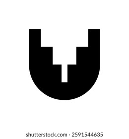 Letter U logo. Icon design. Template elements. Geometric abstract logos