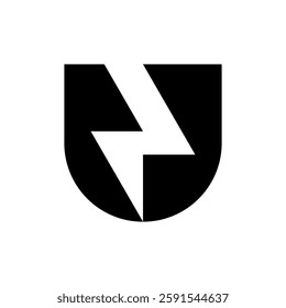 Letter U logo. Icon design. Template elements. Geometric abstract logos