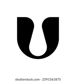 Letter U logo. Icon design. Template elements. Geometric abstract logos