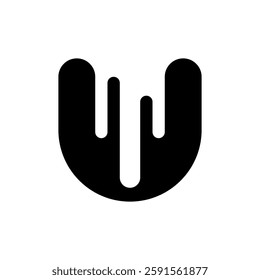 Letter U logo. Icon design. Template elements. Geometric abstract logos