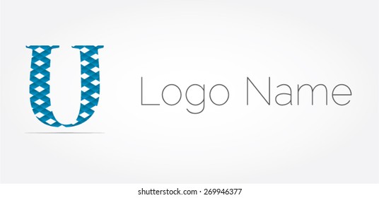 Letter U logo icon design template elements