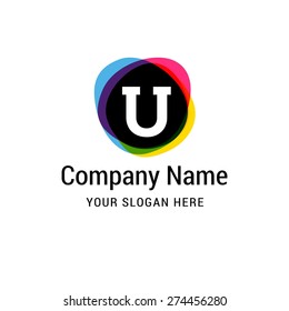 Letter U logo icon design | alphabet letter | Stylish typographic template elements | corporate identity