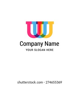 Letter U logo icon design | alphabet letter | Stylish Colorful typographic template elements | shiny icon template | corporate identity