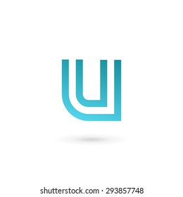 Letter U logo icon design template elements
