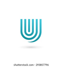 Letter U logo icon design template elements
