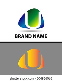 Letter u logo icon design template elements
